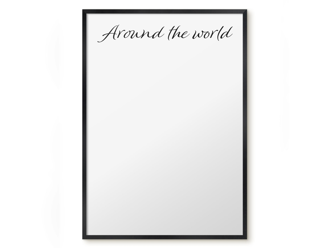 Magnetic Board Around The World For The Living Room Espelharte (50x70 Cm)