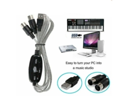 Cabo adaptador conversor de interface USB para MIDI para teclado musical Mac Windows 7 8 10 Slowmoose