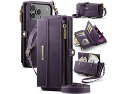 Capa Caseme C39 Para Iphone 17 Pro Max Com Bloqueio Rfid Roxa