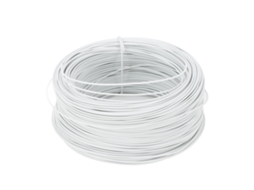 Alambre De Hierro Galvanizado Electrolítico 0.55mm 85m Pvc Blanco Flexible Para Atar Cables Resistente
