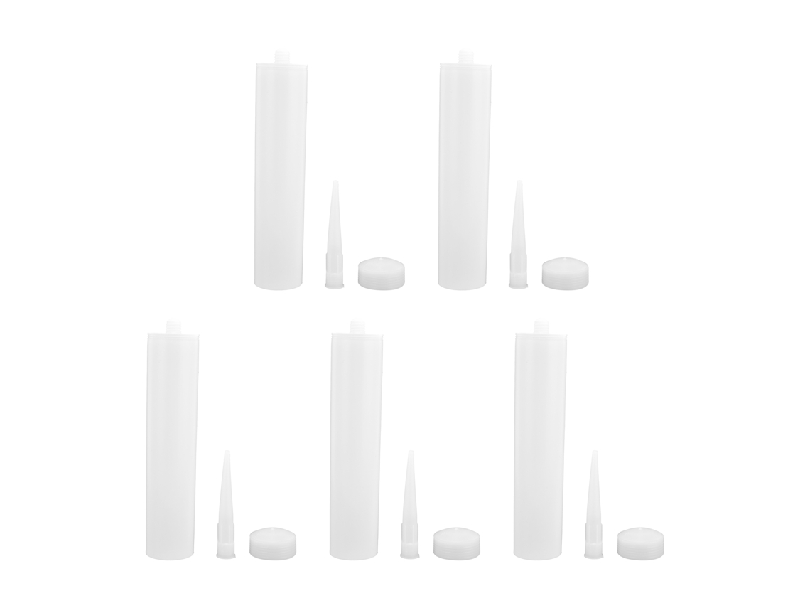 5 Kits de Caixa de Massa 300ml com Bico e Plug para Construção e Diy