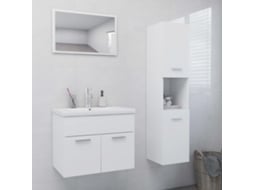 Conjunto De Móveis De Banheiro Derivados De Madeira Branco Wsd45965 Lovely Home