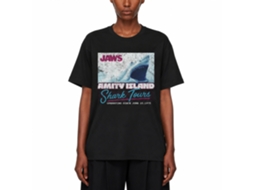 Rockinstone Jaws Movie Shark Tours Black Adult T-shirt Size:xxxl