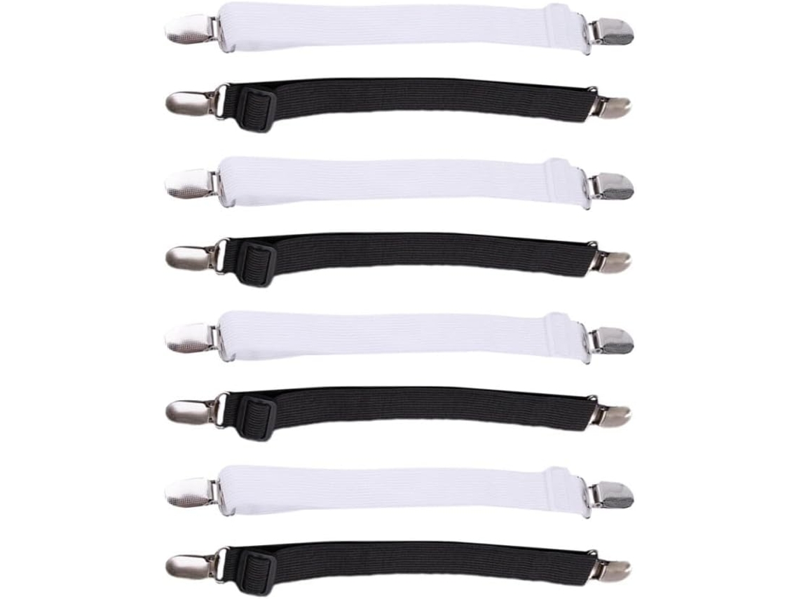Conjunto De 8 Prendedores Colchão E Lençóis Em Nylon Resistente Para Proteção Acessórios Quarto