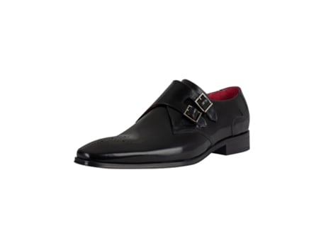 Sapatos De Homem Jeffery West Fivela Polida Pele Preto (41)
