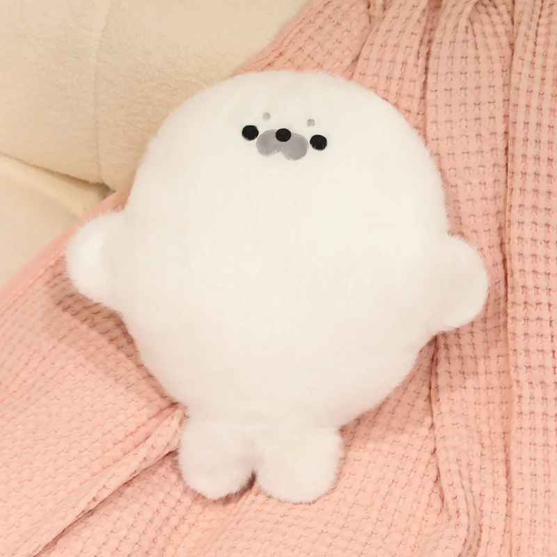 Pelúcia de Foca de Desenho Animado, Decoração Fofa para Quarto MDUG (branco, 35x40cm)