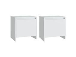 Bedside Cabinet, Bedside Cabinets Vidaxl Branco Madeira Processada (n/a)