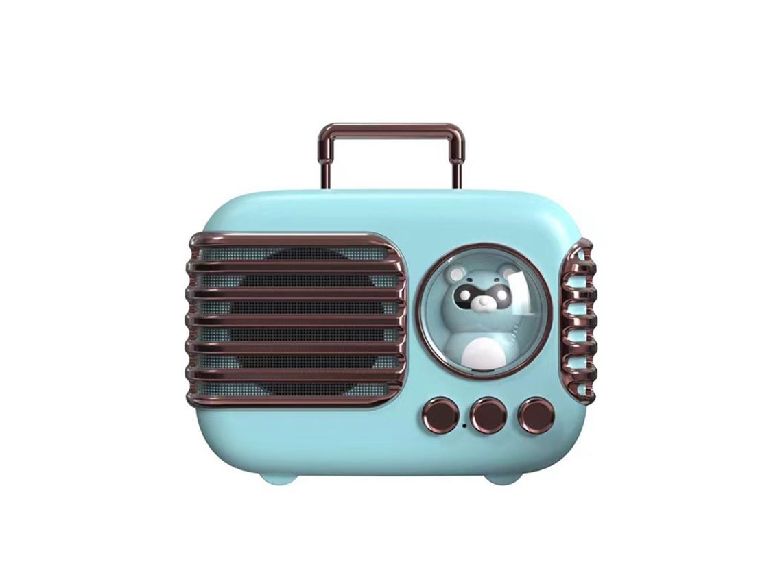 Alto-Falante Bluetooth Retro Verde Mini Portátil Criativo e Vintage NEVEANCE