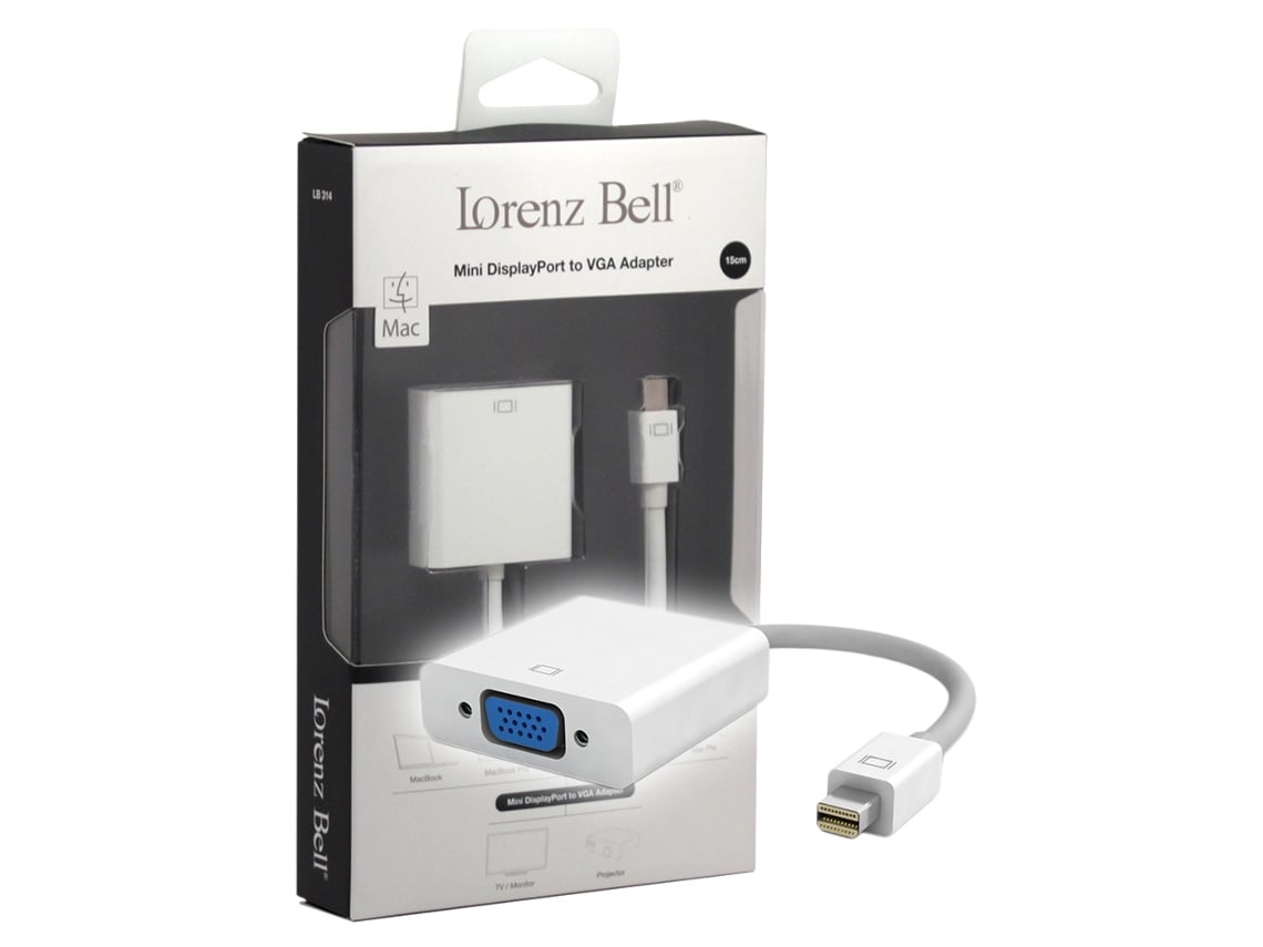 Adaptador LORENZ BELL LB314 (MacBook - Mini DisplayPort - VGA - 15 cm)