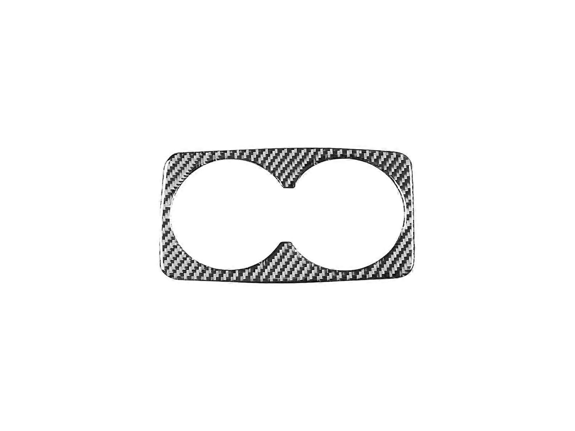 Carbon Fiber Capa Suporte Copo Água Traseiro Mach E 2021 2024 Acessório Interior