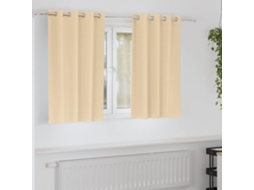 Vidaxl Cortinas Blackout Com Argolas 2 Unid. Creme 140 X 140 Cm