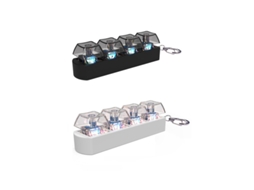 Conjunto 2 Teclado Mini - Fidget Toy - Brinquedo Adulto - Teclas Anti Stress - Abs - Preto/branco