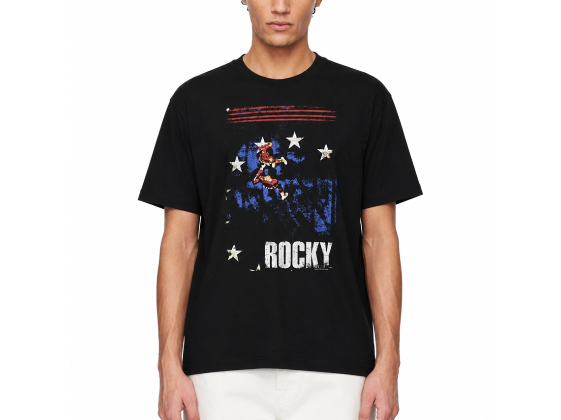 Rockinstone Rocky Movie Cool Shirt Black Adult T-shirt Size:s