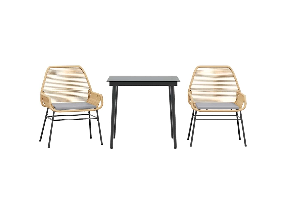 Garden Dining Set, Garden Dining Sets Vidaxl Marrom Rattan / Vime (80 X 80 X 74 Cm)