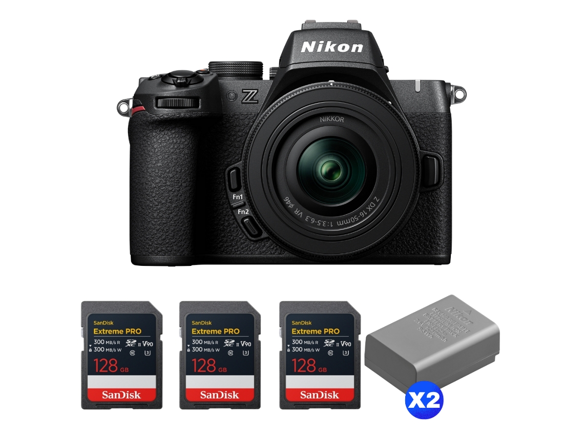Z50 Ii + 16 50mm F/3.5 6.3 Vr + 3 Sandisk 128gb Extreme Pro Uhs ii Sdxc + 2 Nikon En el25a + Ebook “20 Dicas para Fotos Que Impressionam” NIKON
