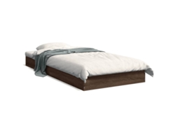 Bed Frame, Bed Frames Vidaxl Marrom Madeira Processada (75 X 190 Cm)