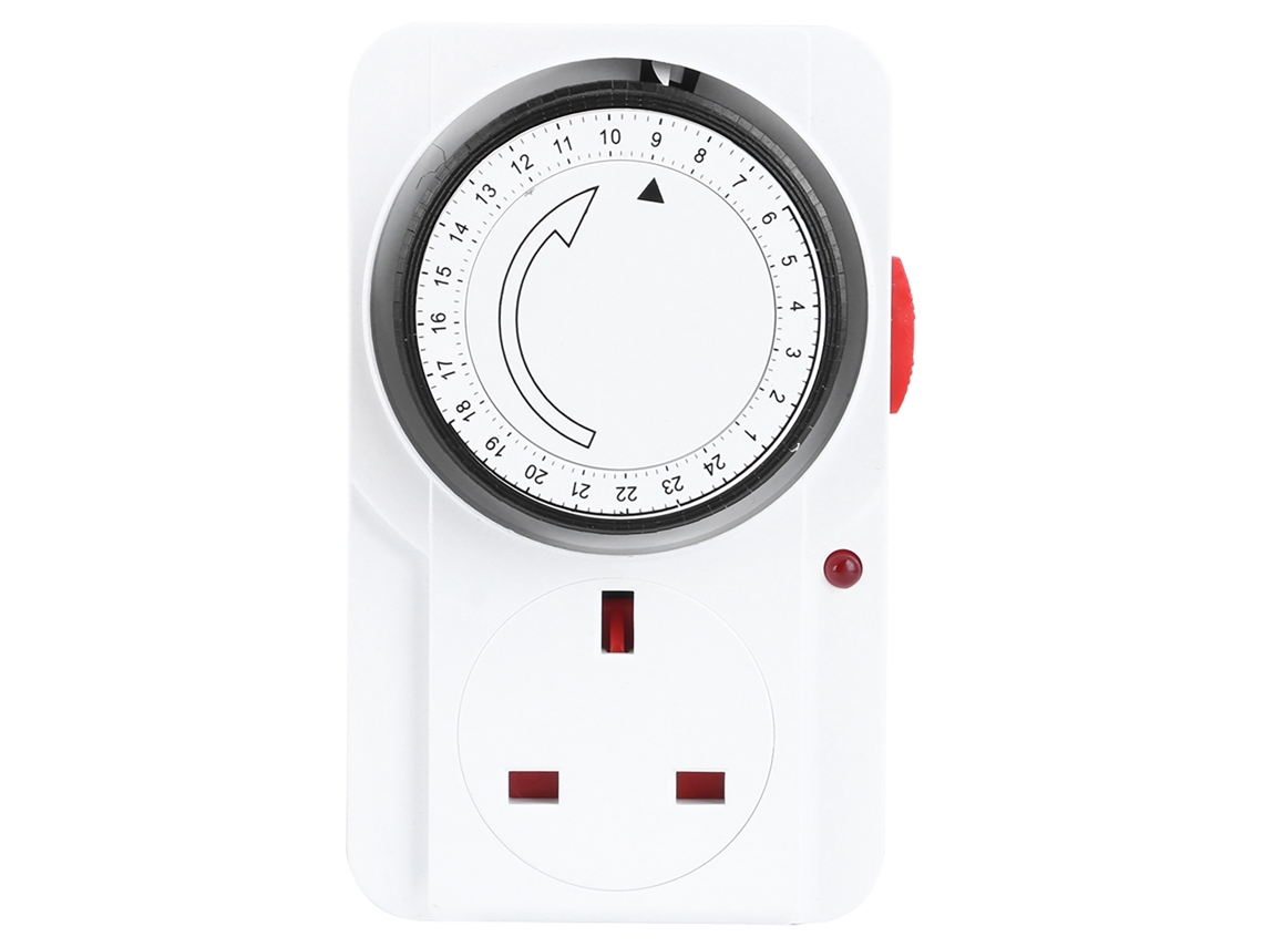 Interruptor de Temporização Mecânica Primerox 24h Tomada Plug Timer Switch Energia Econômica 13a
