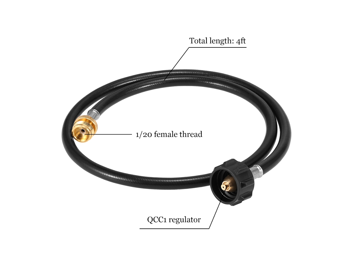 Mali hose Adaptador de Propano 1 Lb para 20 Lb 1,3m Conexão Qcc1/type1 para Camping Churrasco Cozinha Ao Ar Livre