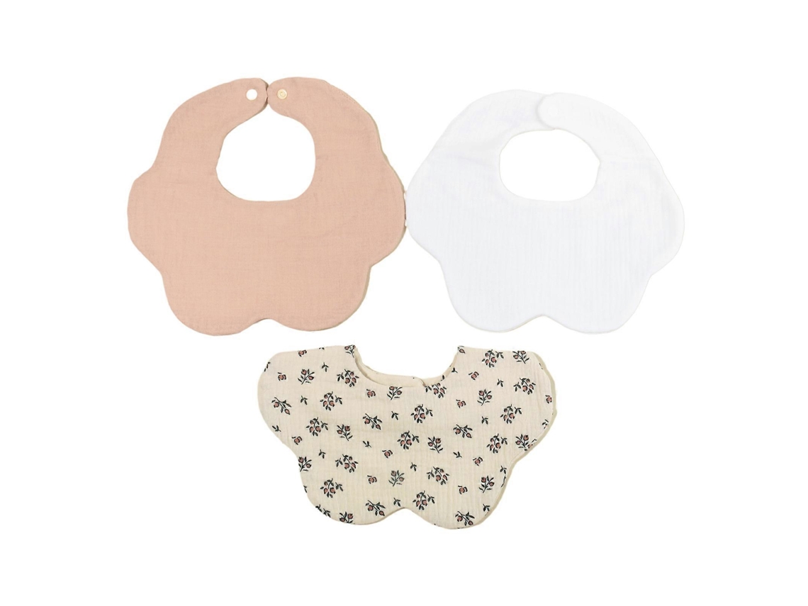 Conjunto de 3 peças Cotton Babies, estampa macia, ideal para a dentição do recém-nascido, com design animado de Babadors, toalha respirável para o seu bebê.