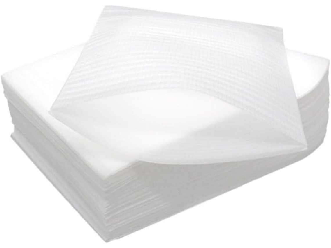 50 Pochettes Mousse Epe Antiestáticas Blanches 30x40 Cm