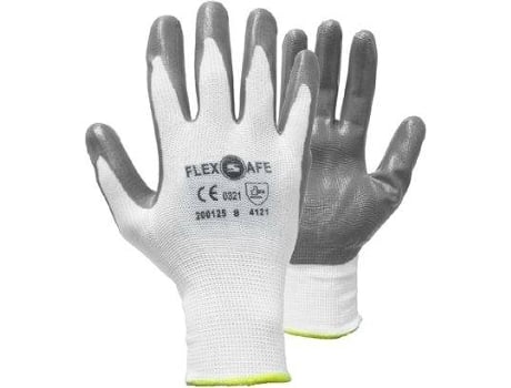 Luvas Nylon Branco/Preto Revestidas A Nitrilo Tam.7 200125
