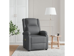 Vidaxl Poltrona De Massagens Couro Artificial Antracite