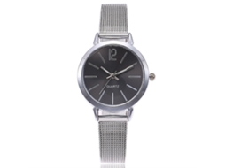 Relógio de Pulso de Quartzo com Pulseira de Malha Design Minimalista e Elegante