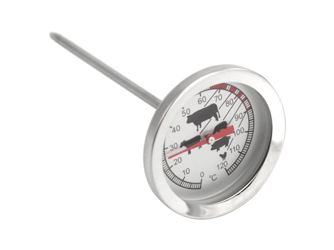 Termómetro Analógico Lurelia Em Aço Inoxidável Para Carne E Forno