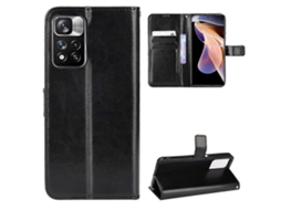 Capa De Celular Xiaomi Poco X4 Nfc / Redmi Note 11 Pro Com Textura Retrô Chinesa Em Couro E Estampa Crazy Horse.