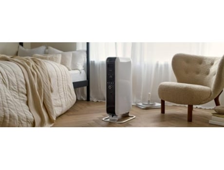Mill Gentle Air Interior Preto Branco 1000 W Aquecedor Elétrico a Óleo