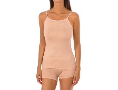 T-Shirt de Mulher Q-EN Bege (4XL)