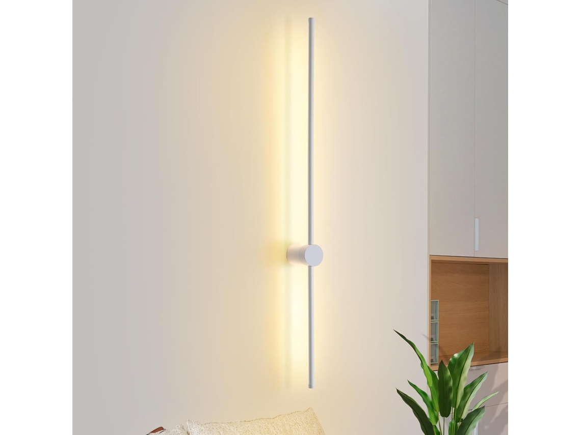 Nettlife Candeeiro De Parede Led Interior Moderna 100 Cm Branco Quente 3000 K Orientável, Regulável, Em Alumínio, Para Uso Diário, Em Casa