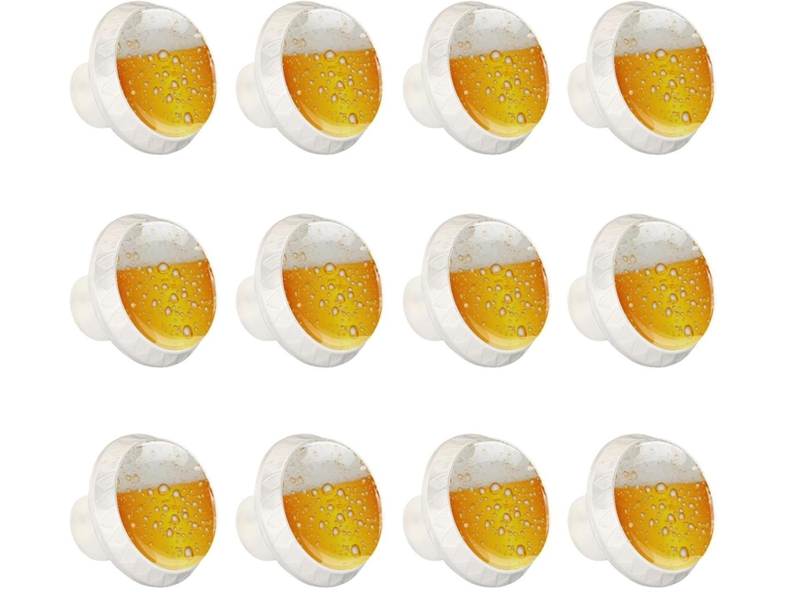 Puxadores E Botões Redondos Para Gavetas Armários, Conjunto De 12 Peças, Textura De Cerveja Com Bolhas, Puxadores Para