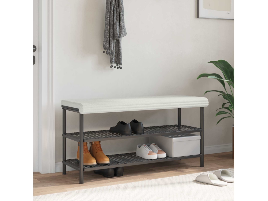 Vidaxl Almofada De Banco Veludo Cotelê Creme Profundidade 35 Cm