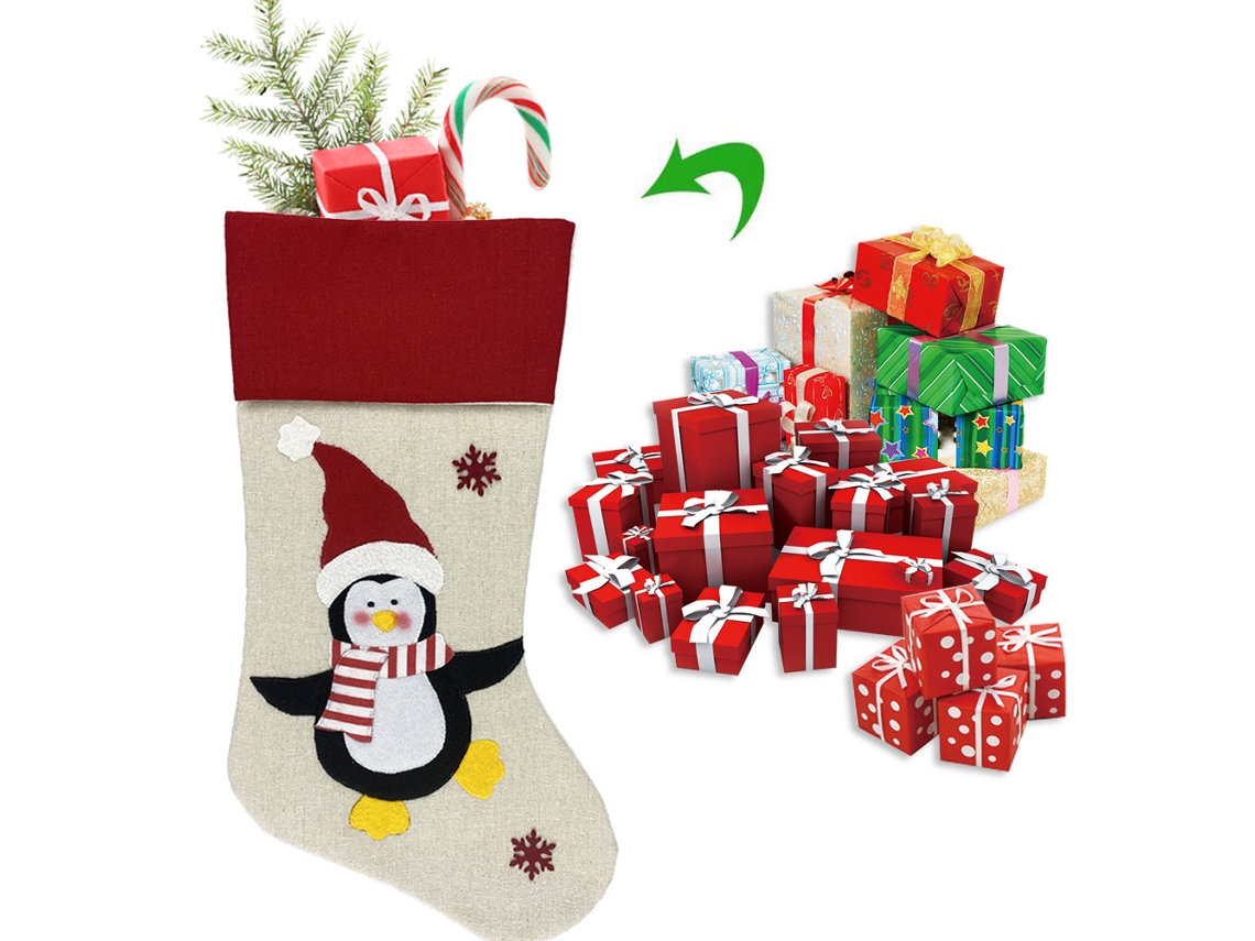Decoração De Meia De Natal Para Presentes E Armazenamento De Doces