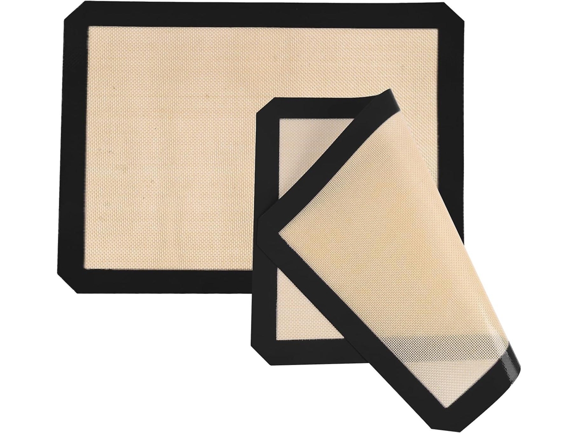 Tapete De Silicone Para Assar Dww-2, 30 X 40 Cm (preto), Antiaderente Reutilizável, Papel Manteiga Pão E Bolos.