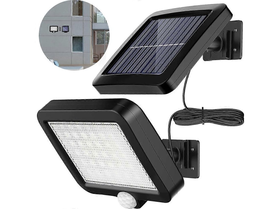 Luz Solar Externa Com Sensor De Movimento, 56 Leds, À Prova D'água E Com Cabo De 5 Metros.