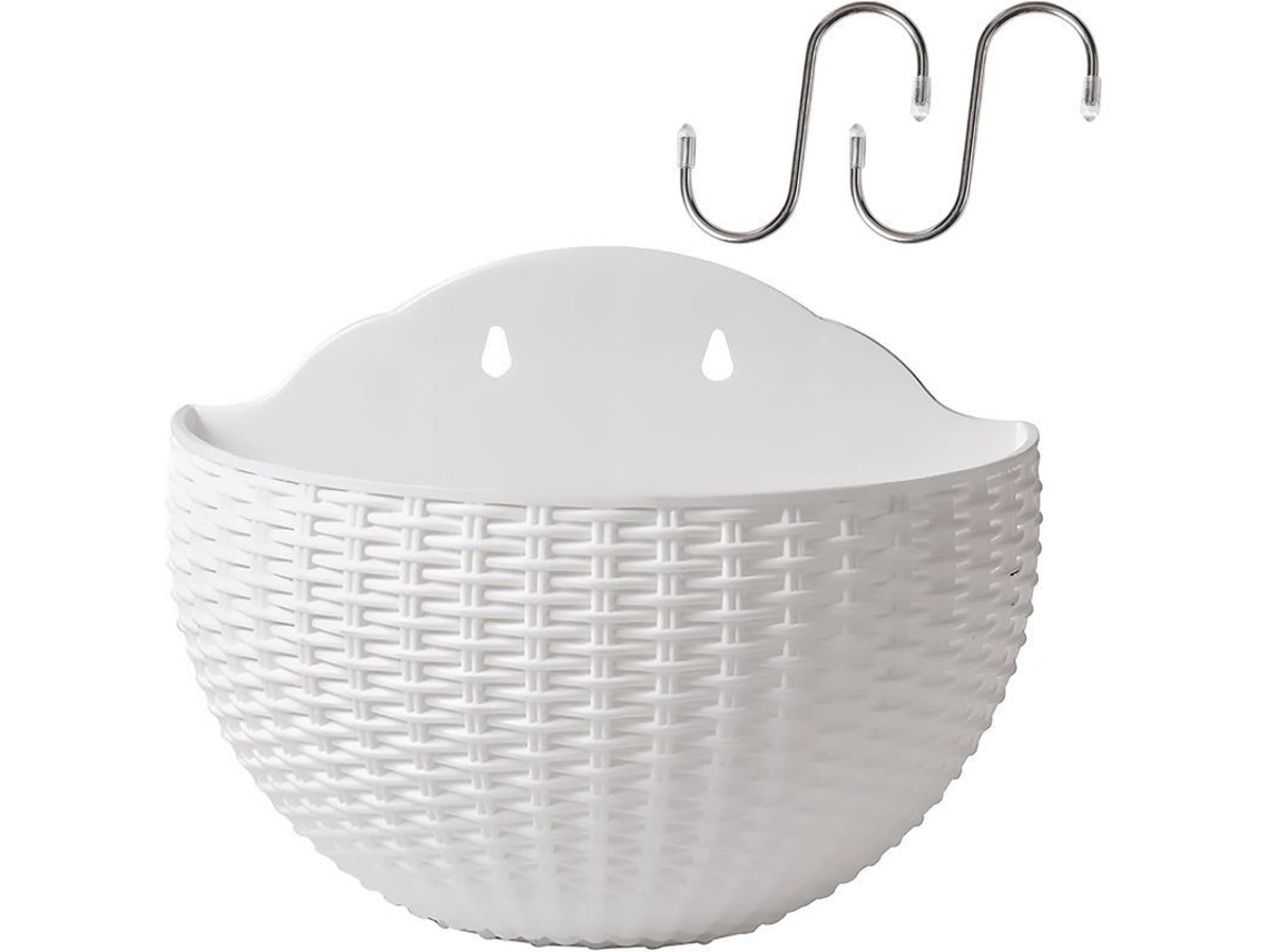 Set De 3 Macetas Colgantes Blancas Para Pared, Hogar, Balcón, Oficina, Decoración De Interiores Y Exteriores