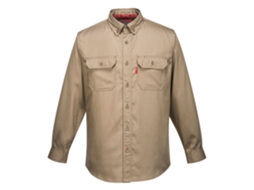 Camisa Bizflame 88/12 – Proteção E Estilo No Trabalho Cáqui / Xl