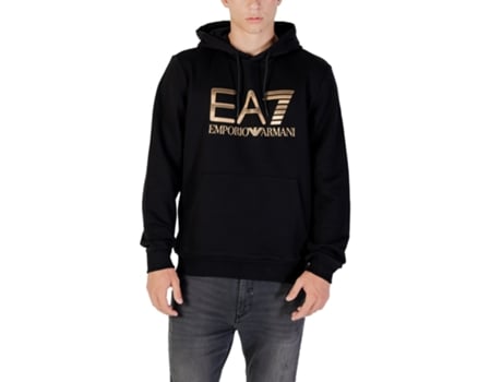 Sweatshirt De Homem Ea7 Nero Oro Algodão Preto (s)