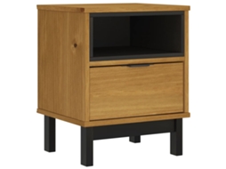 Bedside Cabinet, Bedside Cabinets Vidaxl Marrom Madeira De Pinho