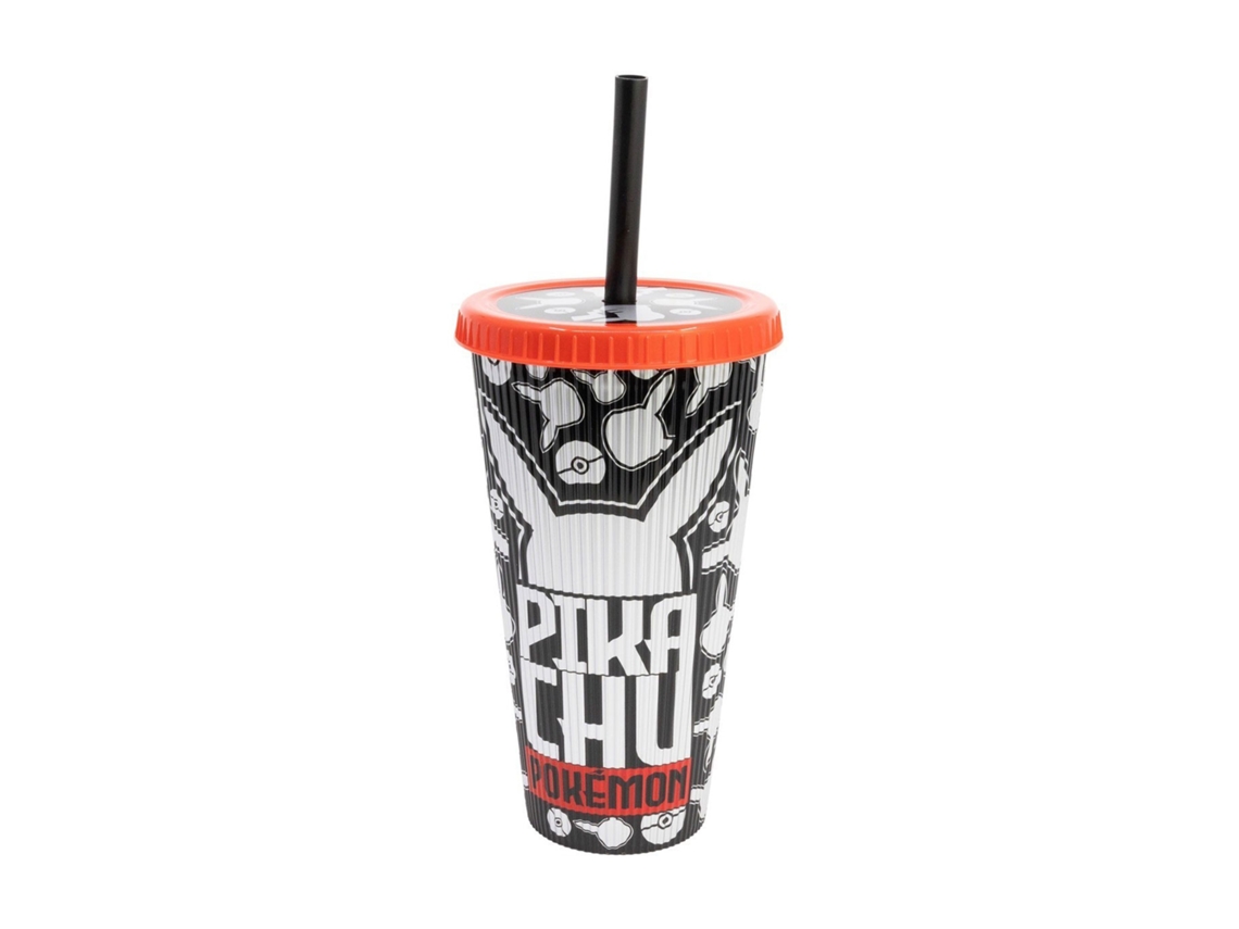 Copo Pokemon Stor 790ml Com Canudo De Metal Reutilizável