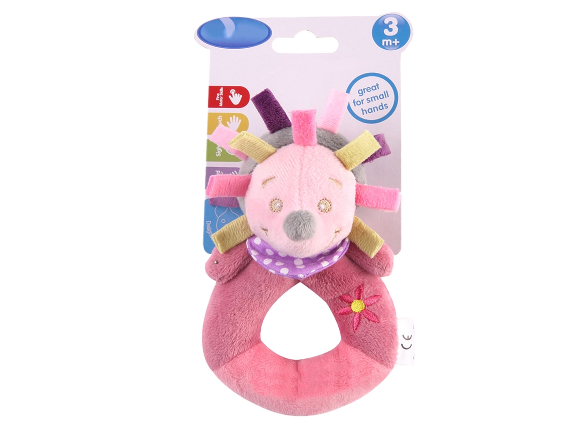 Primerox brinquedo de Chocalho Pelúcia Macia Bebê Animal Cartoon Porco Espinho Rosa