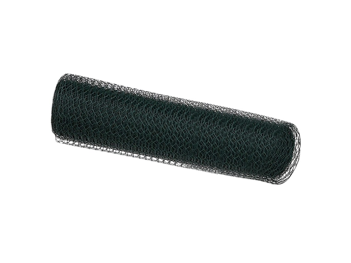 Conjunto 1 Cerca Hexagonal Vidaxl Verde Pvc (0,8 X 50 M)