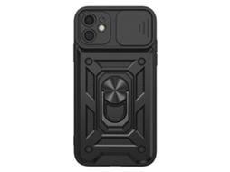 Capa Para Iphone 11 Com Proteção De Câmara Deslizante E Anel Suporte Magnético
