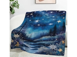 Manta Céu Estrelado Estrada 130x150 Cm Multifuncional Macia Confortável em Flanela Ideal para Cama Escritório