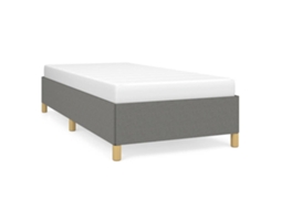 Estrutura De Cama Vidaxl Cinzeto Tecido (193x93x35 Cm )
