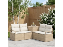 Vidaxl Conjunto De Sofás 5 Unid. Bege E Branco Creme