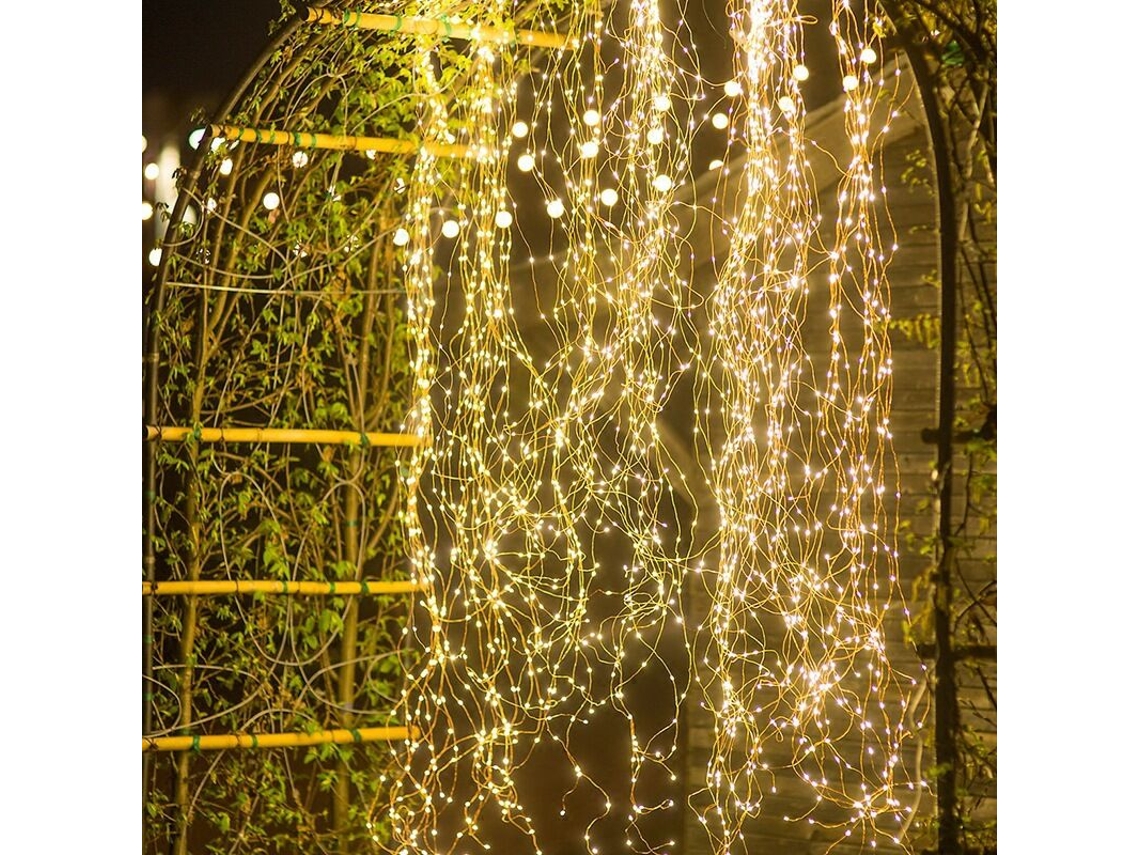 Cordão De Luzes, Formato De Árvore De Natal, 220 Leds, Cor Cobre, Energia Solar, Para Festas, Casamentos, Janelas, Árvores E Composição Sazonal