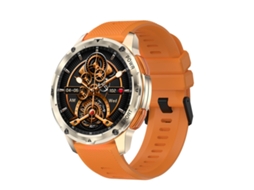 (dourado) Smartwatch Amloed Com Tela Redonda De 1,43 Polegadas E Pulseira De Silicone